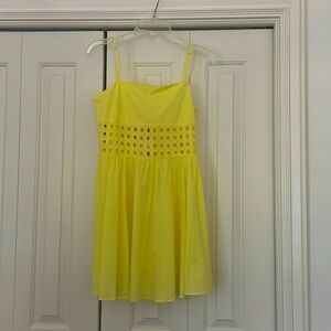 Solid & Stripe The Amelia Mini Dress color Banana size M